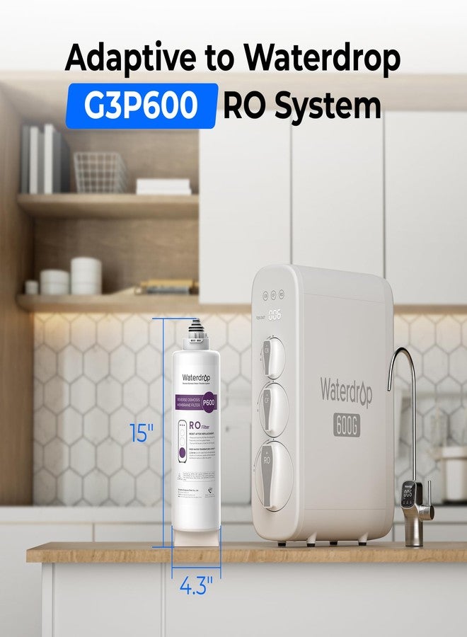Waterdrop WD-G3P600-RO Filter, NSF Certified, Replacement for WD-G3P600 Reverse Osmosis System, 2-year Lifetime - Image 2